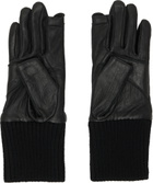 Rick Owens Black Tower Rib Cuff Gloves