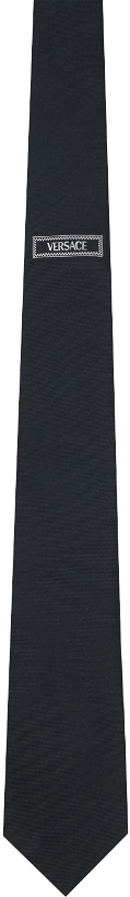 Photo: Versace Black 90s Vintage Logo Tie