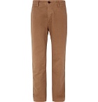 Mr P. - Wide-Leg Garment-Dyed Cotton-Twill Chinos - Brown