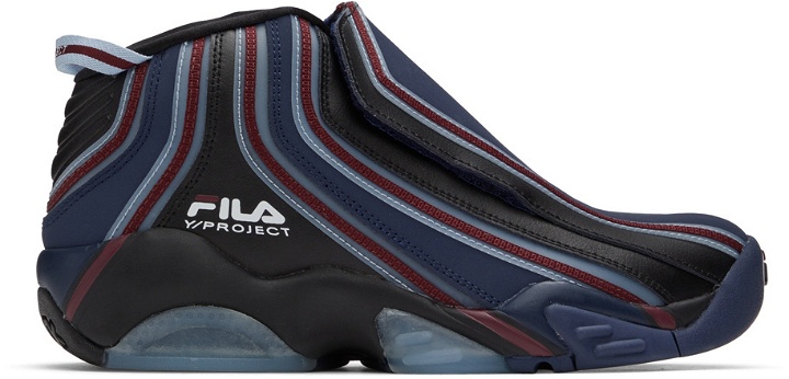 Photo: Y/Project Navy FILA Edition Stackhouse Sneakers