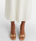 Malone Souliers Perla 70 leather and mesh mules