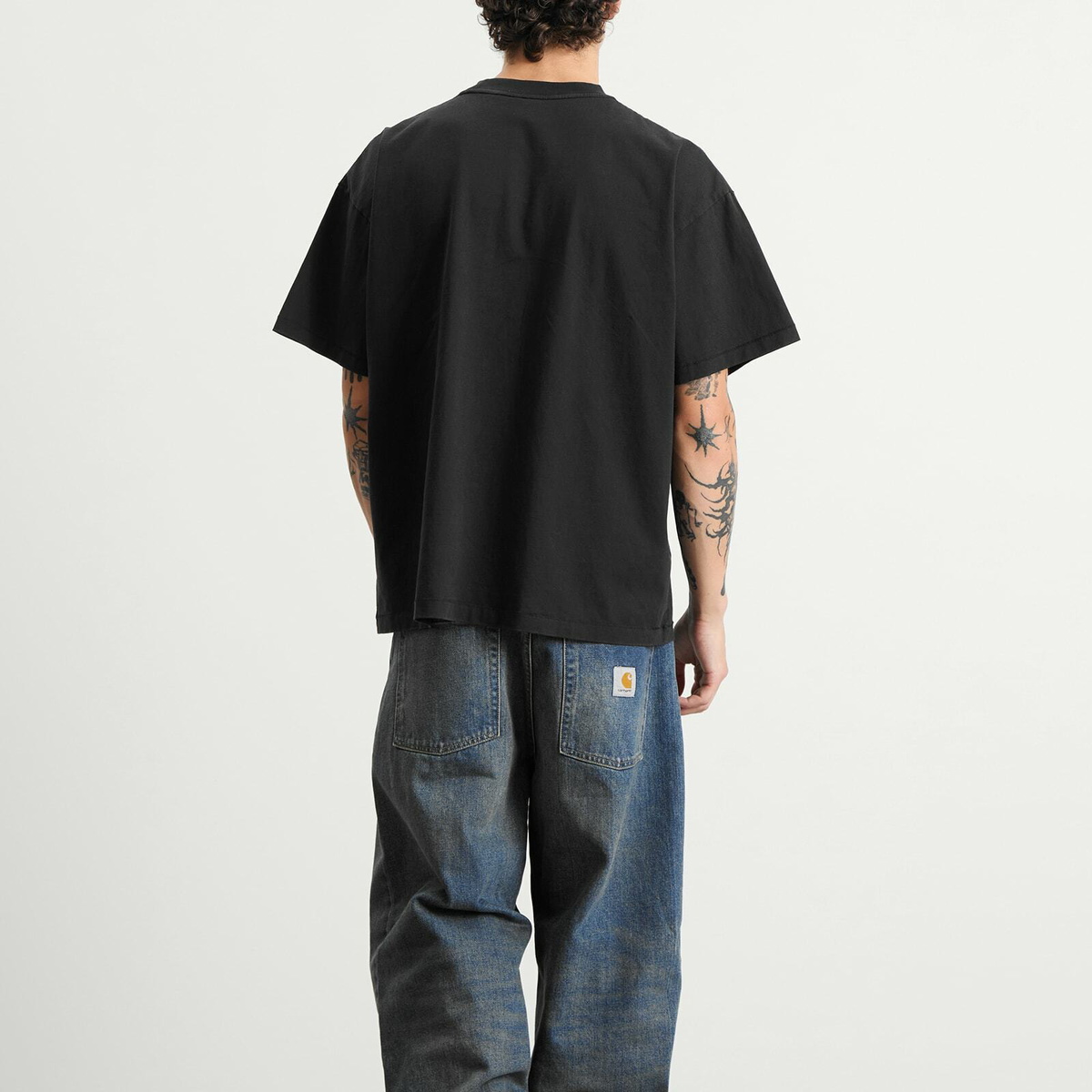 Vans Men's x A.O.D. Oval Logo T-Shirt in Washed Black