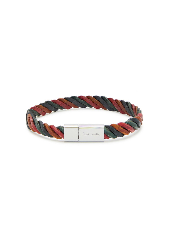 Photo: Paul Smith Braided Leather Bracelet - Multicoloured - One Size