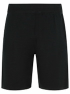 Laneus Black Cotton Bermuda Shorts