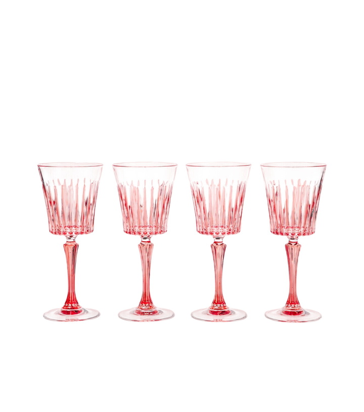 Photo: Les-Ottomans Set of 4 striped crystal wine glasses
