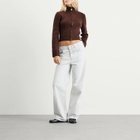 House Of Sunny Women's Chunky Rib Peggy Cardigan in Rosewood Brown
