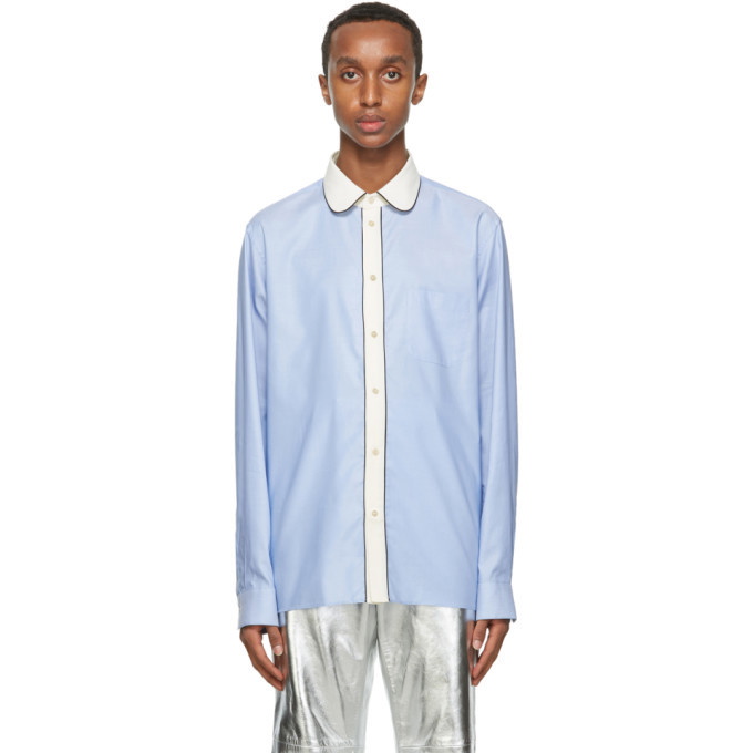 Photo: Gucci Blue Round Collar Oxford Shirt