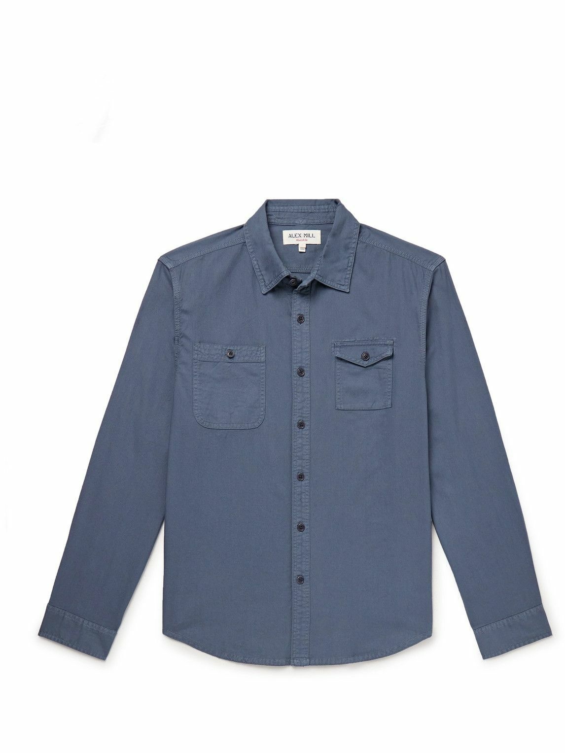 Photo: Alex Mill - Garment-Dyed Cotton-Twill Shirt - Blue