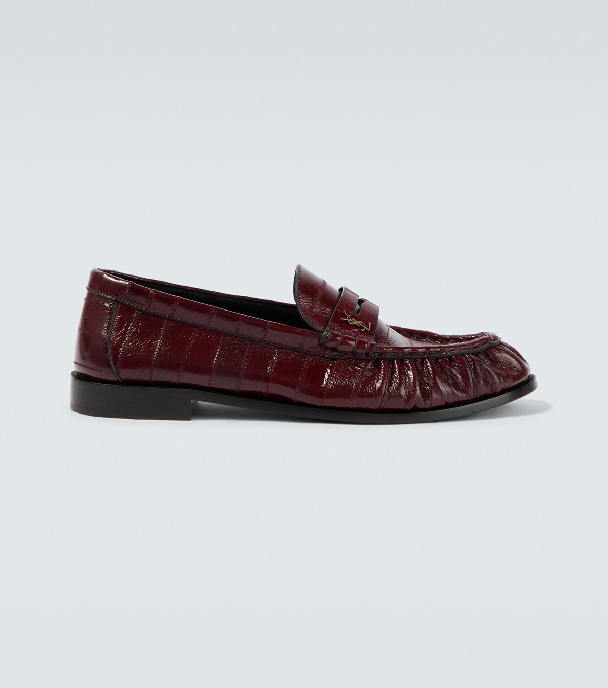 Saint Laurent Le Loafer eel leather penny loafers