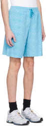 Marine Serre Blue Moon Sponge Shorts