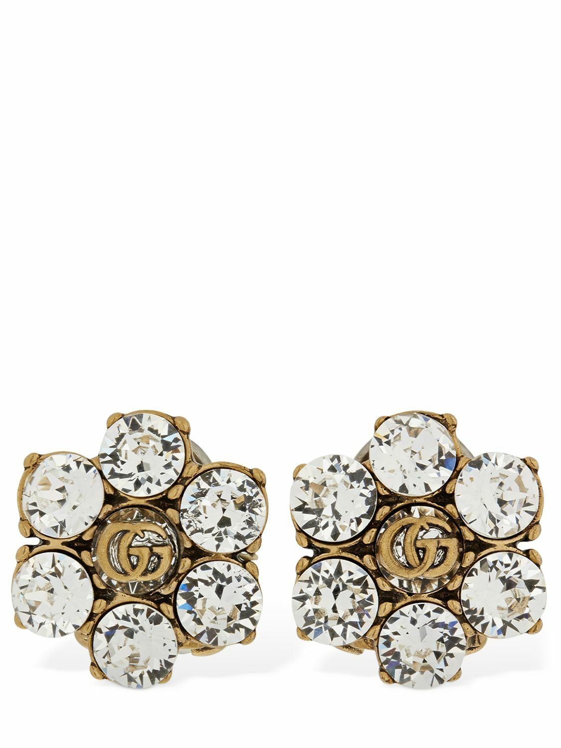 Photo: GUCCI Gg Marmont Stud Earrings W/ Crystal