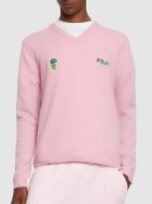 FILA + F+ Linear Crest V Neck Sweater