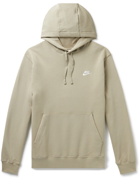 Nike - Sportswear Club Logo-Embroidered Cotton-Blend Jersey Hoodie - Neutrals