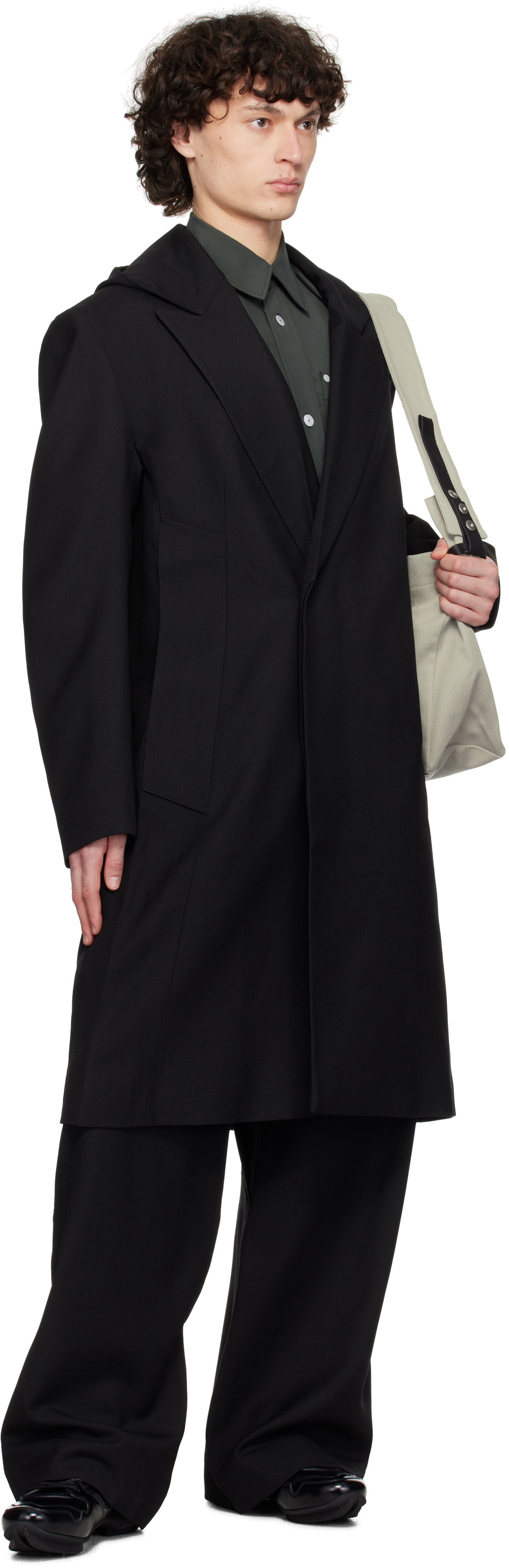 pet-tree-kor Black Gesture Hood Coat