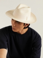 Frescobol Carioca - Rafael Grosgrain-Trimmed Straw Panama Hat - White