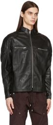 GmbH Black Faux-Leather Jacket