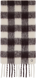 rag & bone White & Brown Shire Buffalo Scarf