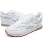 Reebok Men's Classic Leather Sneakers in White/Cold Grey