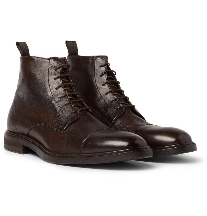 Photo: Paul Smith - Jarman Cap-Toe Leather Boots - Men - Brown