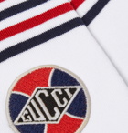 Gucci - Logo-Appliquéd Striped Stretch Cotton-Blend Socks - Men - White