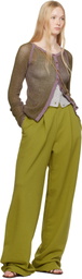 Dries Van Noten Green Straight Sweatpants