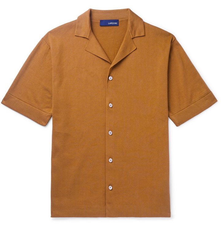 Photo: Lardini - Camp-Collar Cotton Shirt - Yellow