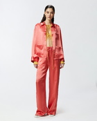 Pinko Open Ribbed Sweater With Front Ties Rattan Yellow