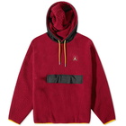 Air Jordan Men's Essential Fleece Winter Hoody in Cherrywood Red/Taxi