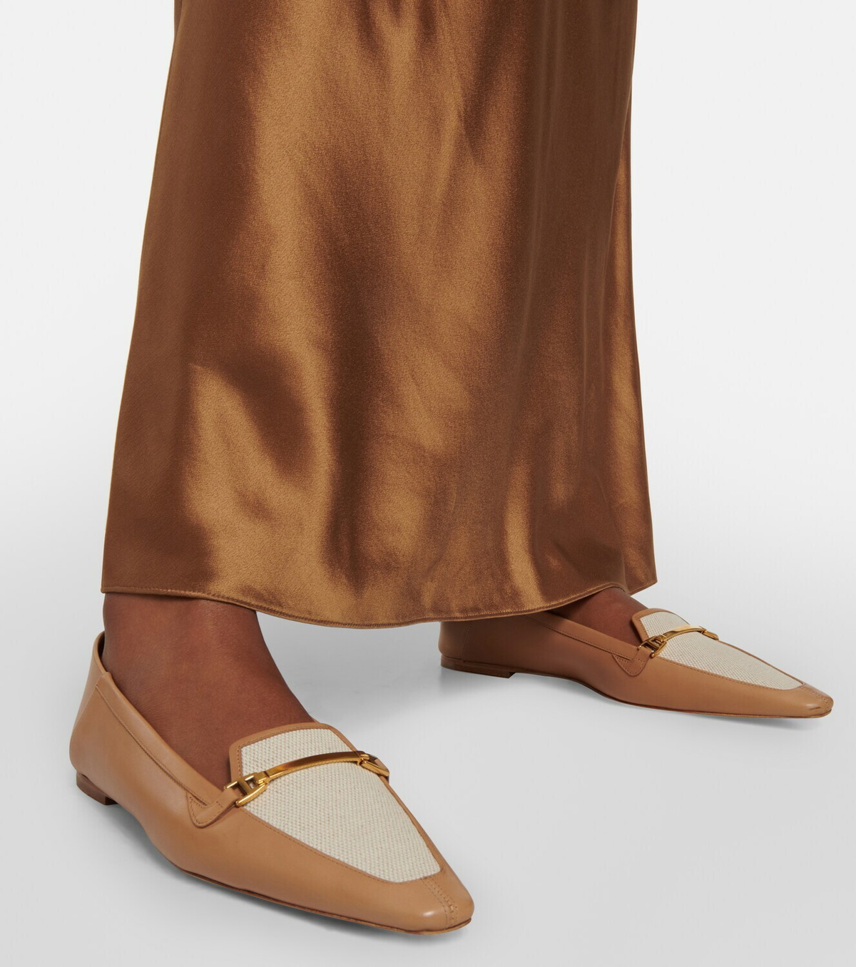 Saint Laurent - Chris canvas and leather slippers, image 5 of 7