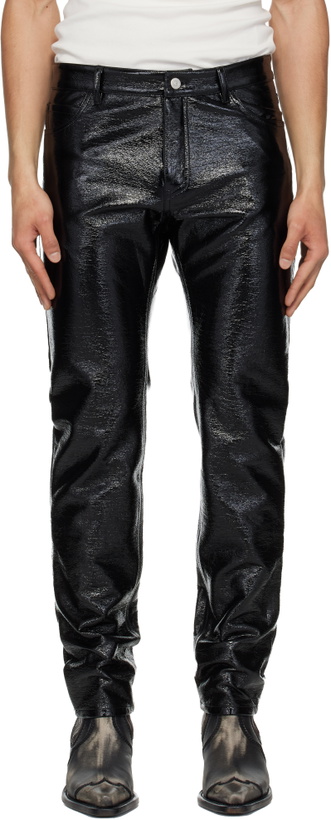 Photo: Courrèges Black 5-Pocket Vinyl Reedition Trousers