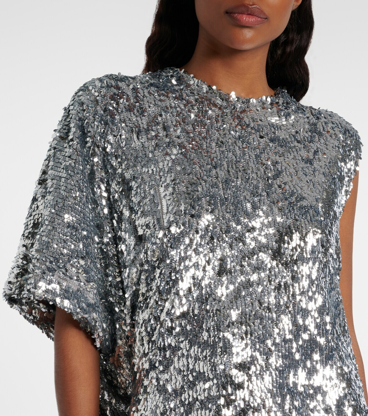 Coperni Zero Waste draped sequined minidress