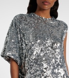 Coperni Zero Waste draped sequined minidress