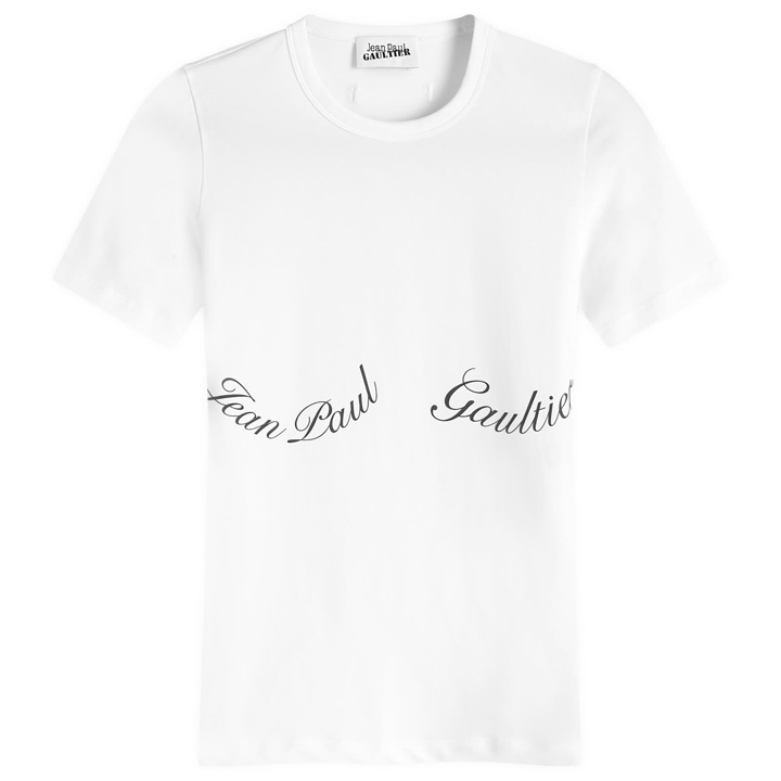 Photo: Jean Paul Gaultier Women's Logo T-Shirt in White/Black