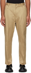 WACKO MARIA Beige Double Pleated Chino Trousers