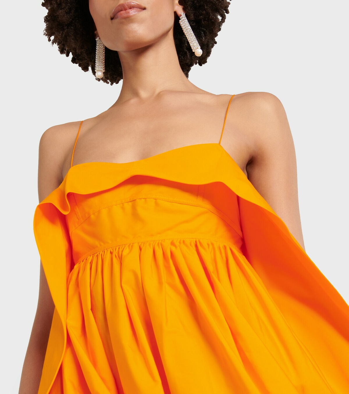 cecilie bahnsen orange dress Cotton minidress in orange - Cecilie Bahnsen