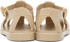 Moschino Beige Jelly Logo Lettering Sandals