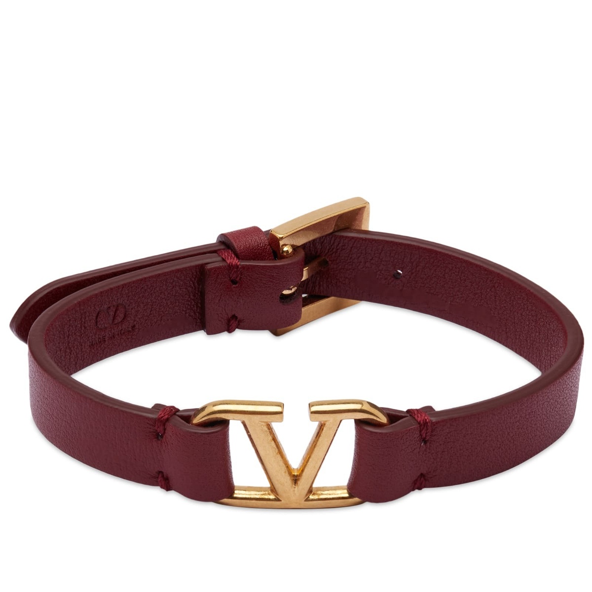 Photo: Valentino Men's V Logo Bracelet in Ruby