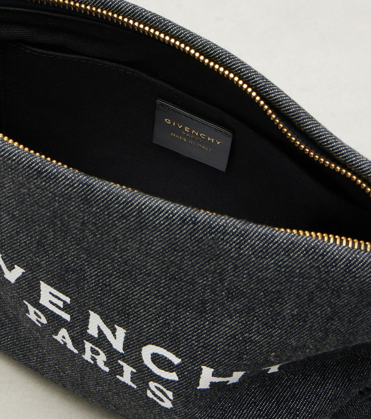 Givenchy Logo cotton denim pouch