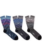 Missoni - Three-Pack Space-Dyed Cotton-Blend Socks - Multi