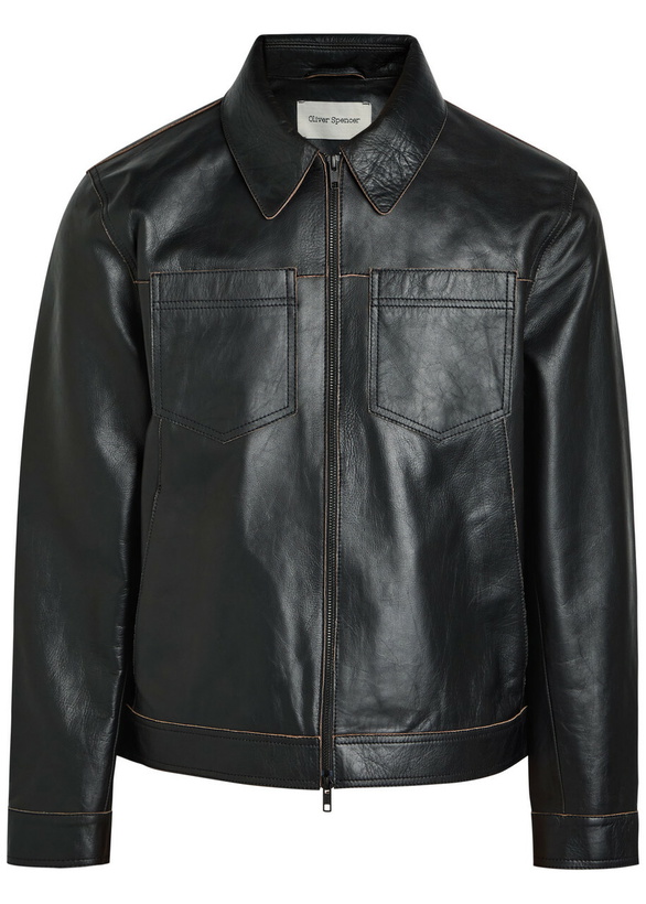Photo: Oliver Spencer Leather Jacket Black