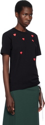 COMME des GARÇONS PLAY Black Multiple Heart Logo T-shirt