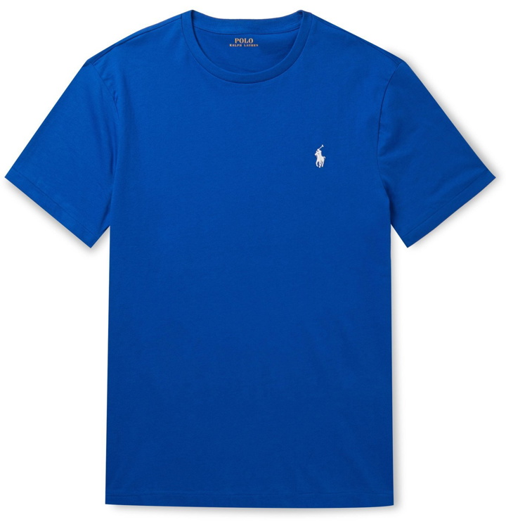 Photo: Polo Ralph Lauren - Slim-Fit Cotton-Jersey T-Shirt - Blue