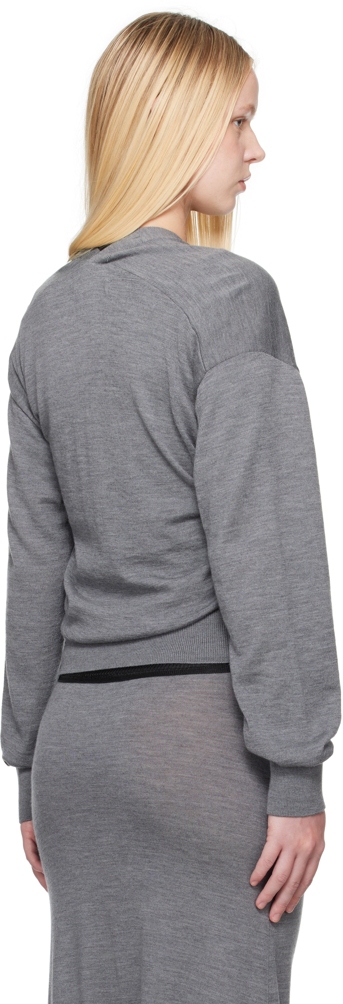 ALAINPAUL Gray Knit Bascule Cardigan