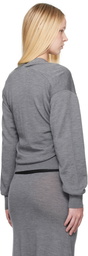 ALAINPAUL Gray Knit Bascule Cardigan