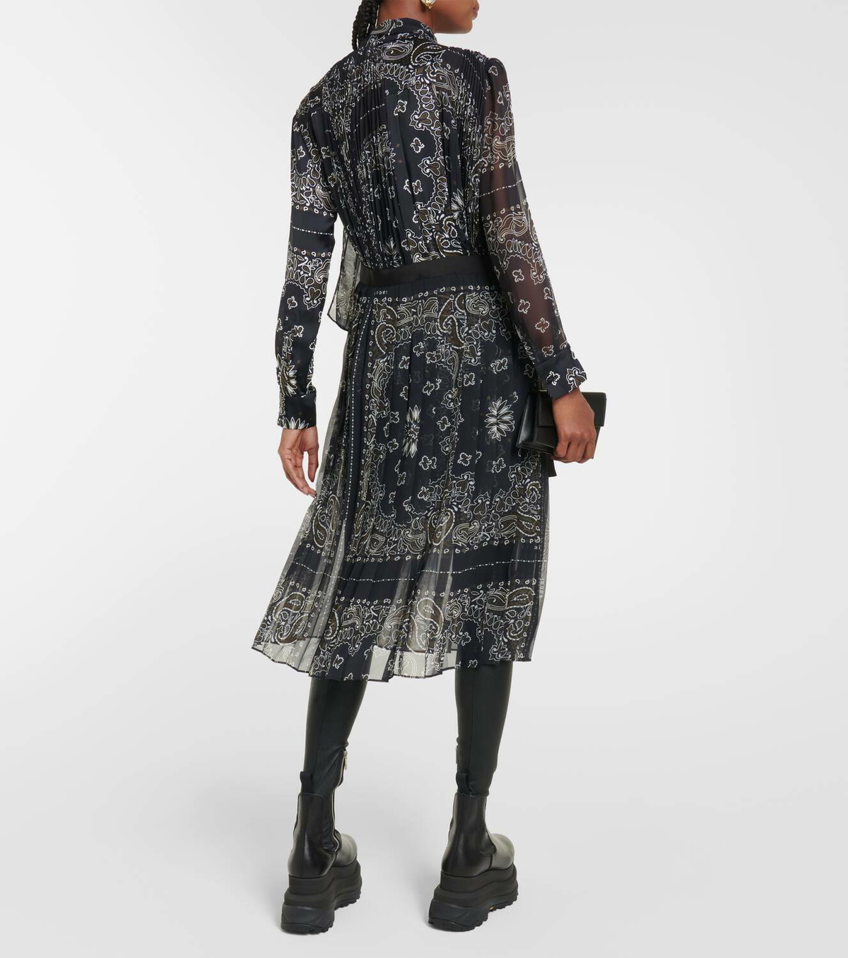 Sacai Bandana-printed midi dress Sacai