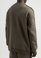 Lanvin Logo-embroidered Cotton Sweatshirt Brown