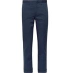 Incotex - Cropped Slim-Fit Stretch-Cotton Gabardine Trousers - Navy