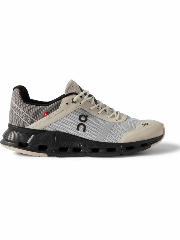 Photo: ON - Cloudnova Z5 Rush Rubber-Trimmed Recycled-Mesh Sneakers - Gray