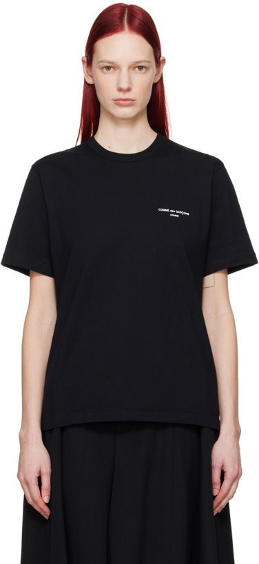 Photo: Comme des Garçons Homme Plus Black Printed T-Shirt