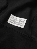 Visvim - Sport Jumbo Logo-Appliquéd Wool-Jersey Hoodie - Black